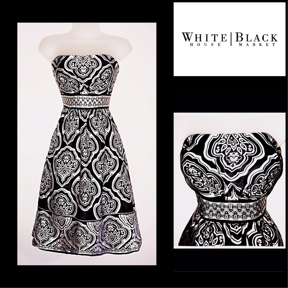 White House Black Market Strapless Dress Size 8